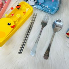 Bộ Đũa - Muỗng - Thìa kèm Hộp dễ thương