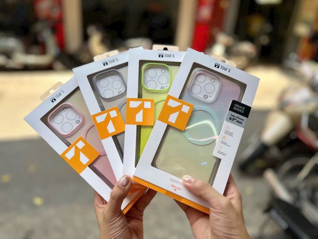 Case Ốp điện thoại iPhone TGVI'S Magsafe Trong Nhám Hologram iPhone 16/Pro/Promax