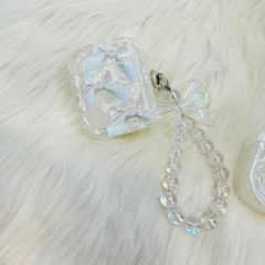 Cover Case Vỏ bảo vệ Airpod Trong Nơ Xà Cừ kèm Dây Charm Airpod 1/2/3/Pro/Pro2