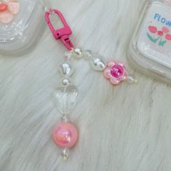 Cover Case Vỏ bảo vệ Airpod Trong Hoa Nổi Flower kèm móc khóa Airpod 1/2/3/Pro/Pro2
