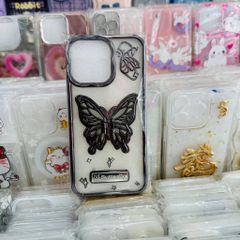 Case Ốp điện thoại iPhone Cánh Bướm Chống Dựng Butterfly Trong ánh bạc & Kim Tuyến iPhone 12/13/14/15/Promax