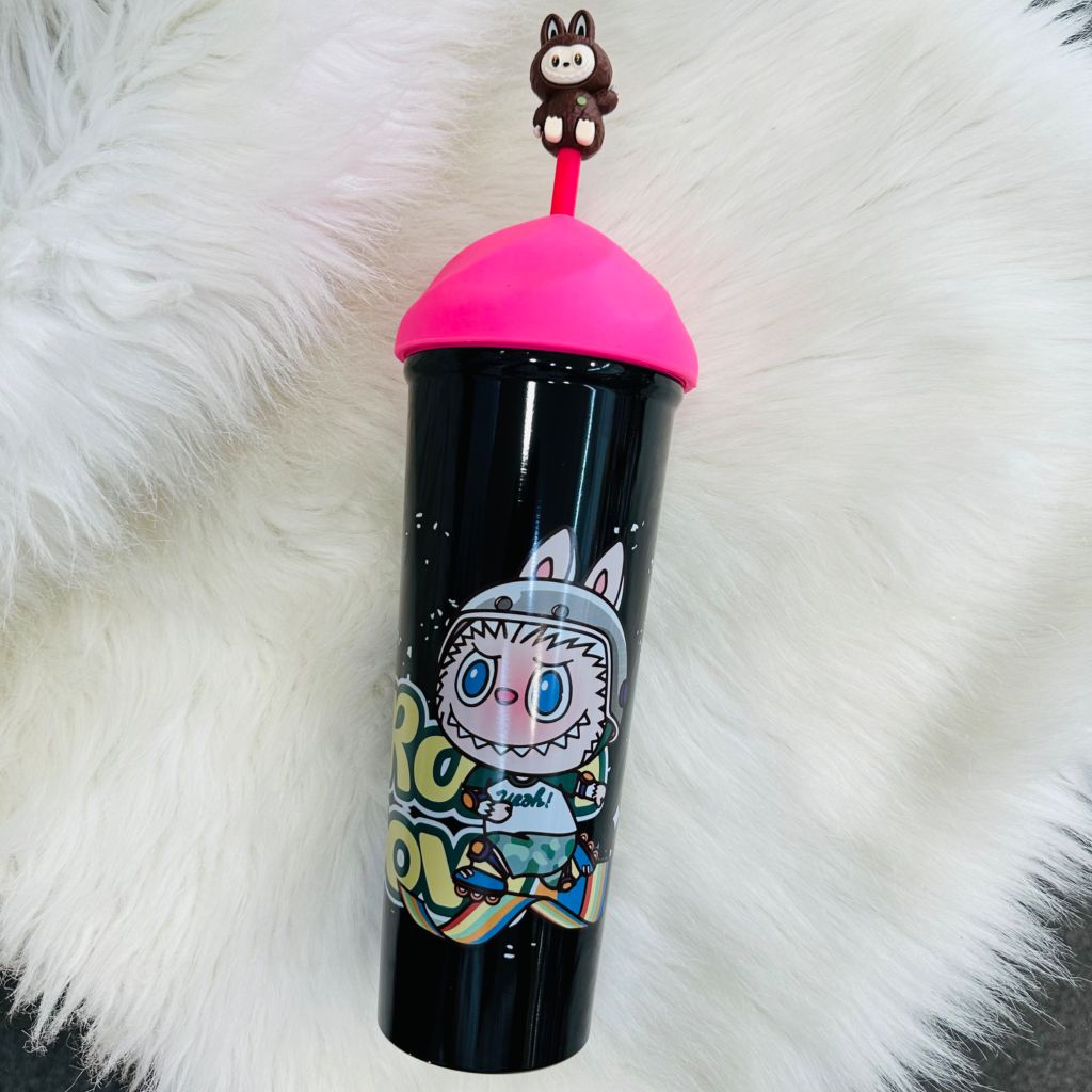 Ly Giữ Nhiệt Labubu Nắp Silicone Có mút chặn