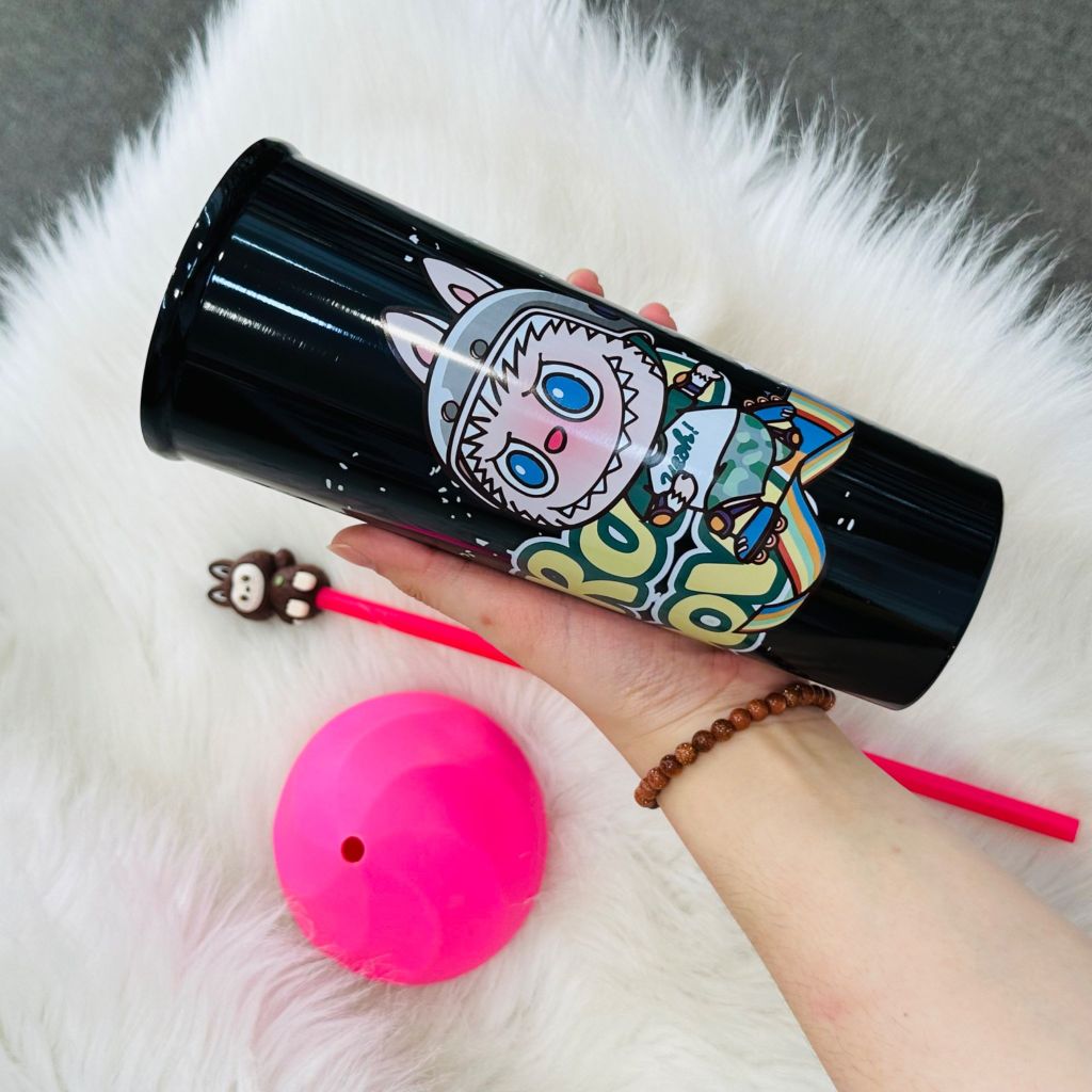 Ly Giữ Nhiệt Labubu Nắp Silicone Có mút chặn