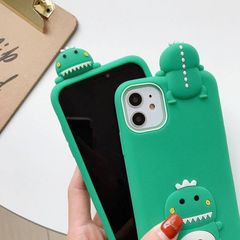Case Ốp điện thoại iPhone SU DẺO Khủng long Xanh iPhone 7+/8+/X/XSM/11/12/Pro/Promax