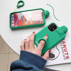 Case Ốp điện thoại iPhone SU DẺO Khủng long Xanh iPhone 7+/8+/X/XSM/11/12/Pro/Promax