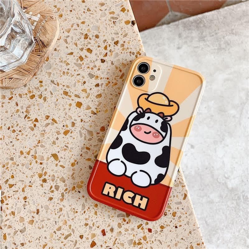 CASE IPHONE BÒ SỮA ĐỎ VÀNG Chất Nhám Bóng