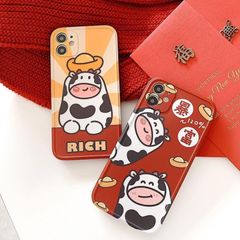 CASE IPHONE BÒ SỮA ĐỎ VÀNG Chất Nhám Bóng
