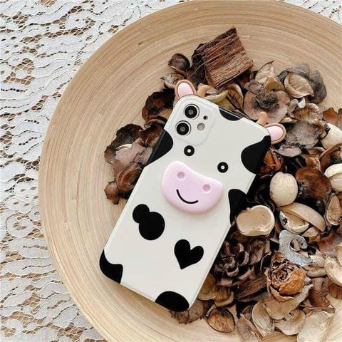 CASE IPHONE BÒ SỮA SỪNG TRẮNG - VÀNG Chất Nhám Bóng