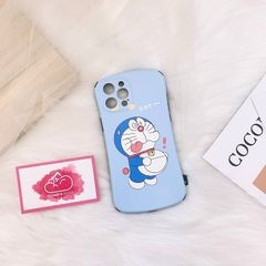 Case Ốp điện thoại iPhone Doraemon Nhám Da Form Tròn Chống Shock iPhone 7/8/X/Xs/XsMax/11/12/Pro/Promax