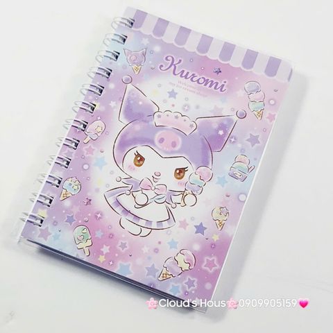 Sổ Tay - Sổ Lò Xo Mini Kuromi Dễ Thương Cho bé (ĐÀI LOAN)