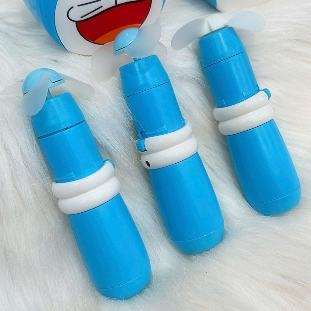 Mini Fan - Quạt Cầm Tay Kèm Gương Doraemon