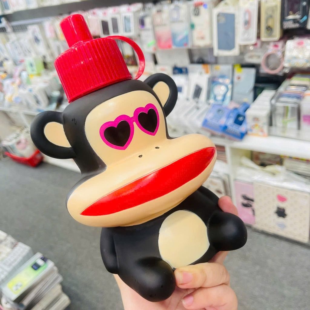 Bình nước giữ nhiệt Khỉ Đeo Kính Có quai cầm cho bé