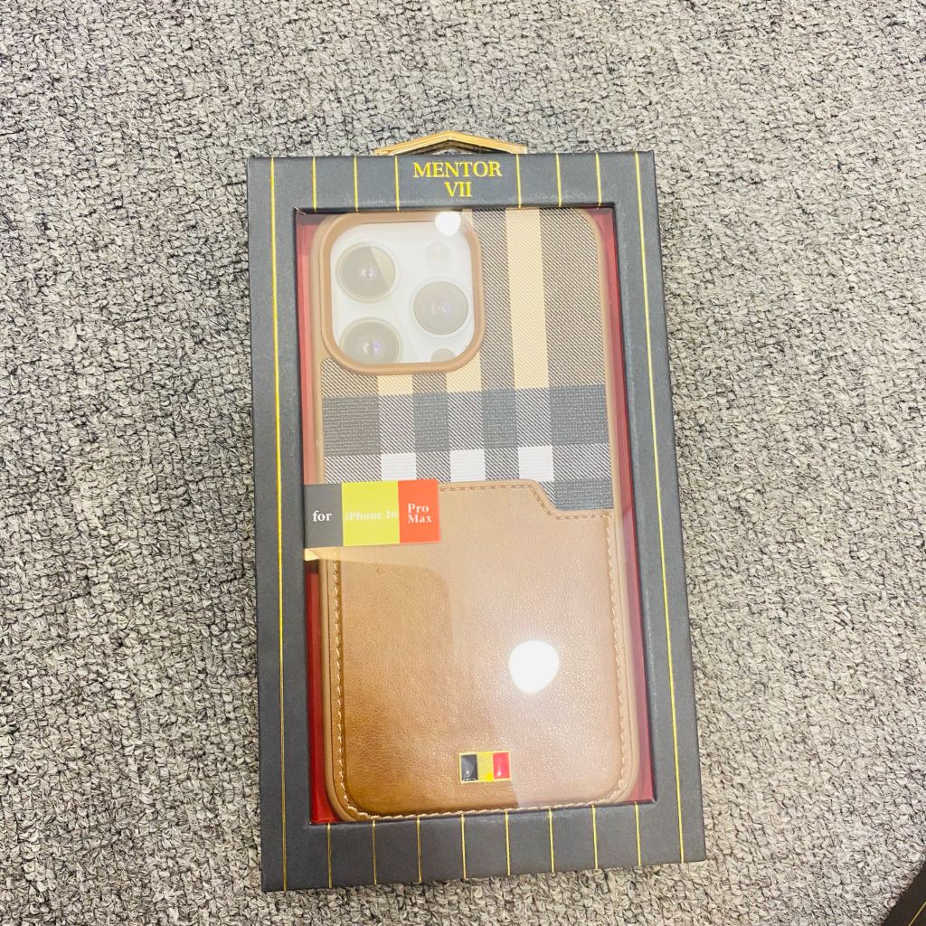 Case Ốp điện thoại iPhone Mentor VII Da Đựng Thẻ iPhone 16/Plus/Pro/Promax