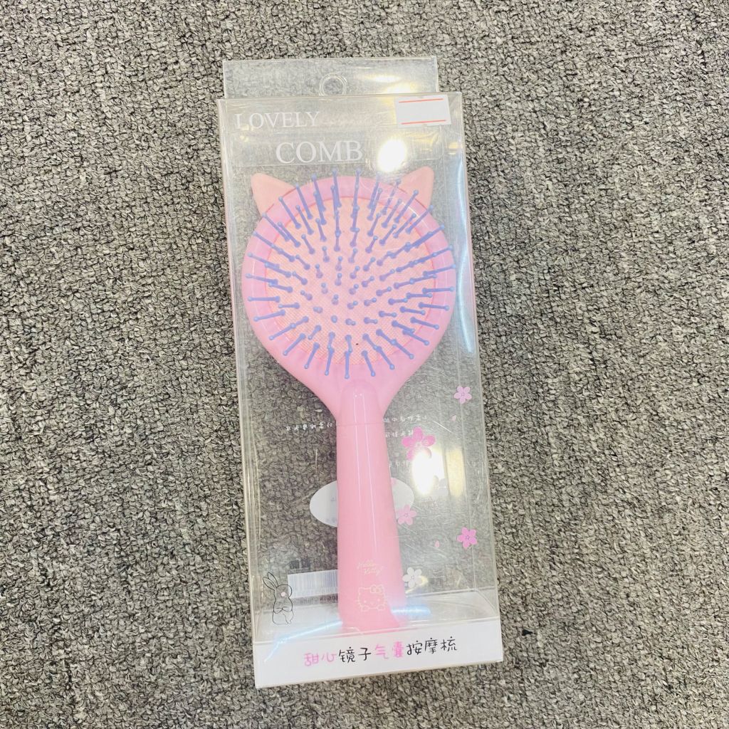 Lược Gỡ Rối Tròn Kèm Gương Kute