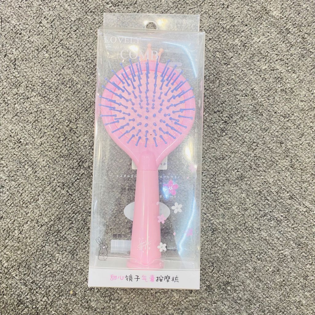 Lược Gỡ Rối Tròn Kèm Gương Kute