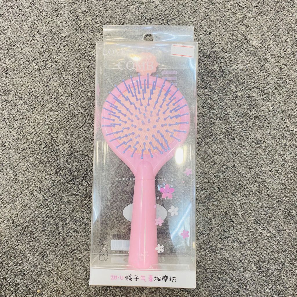 Lược Gỡ Rối Tròn Kèm Gương Kute