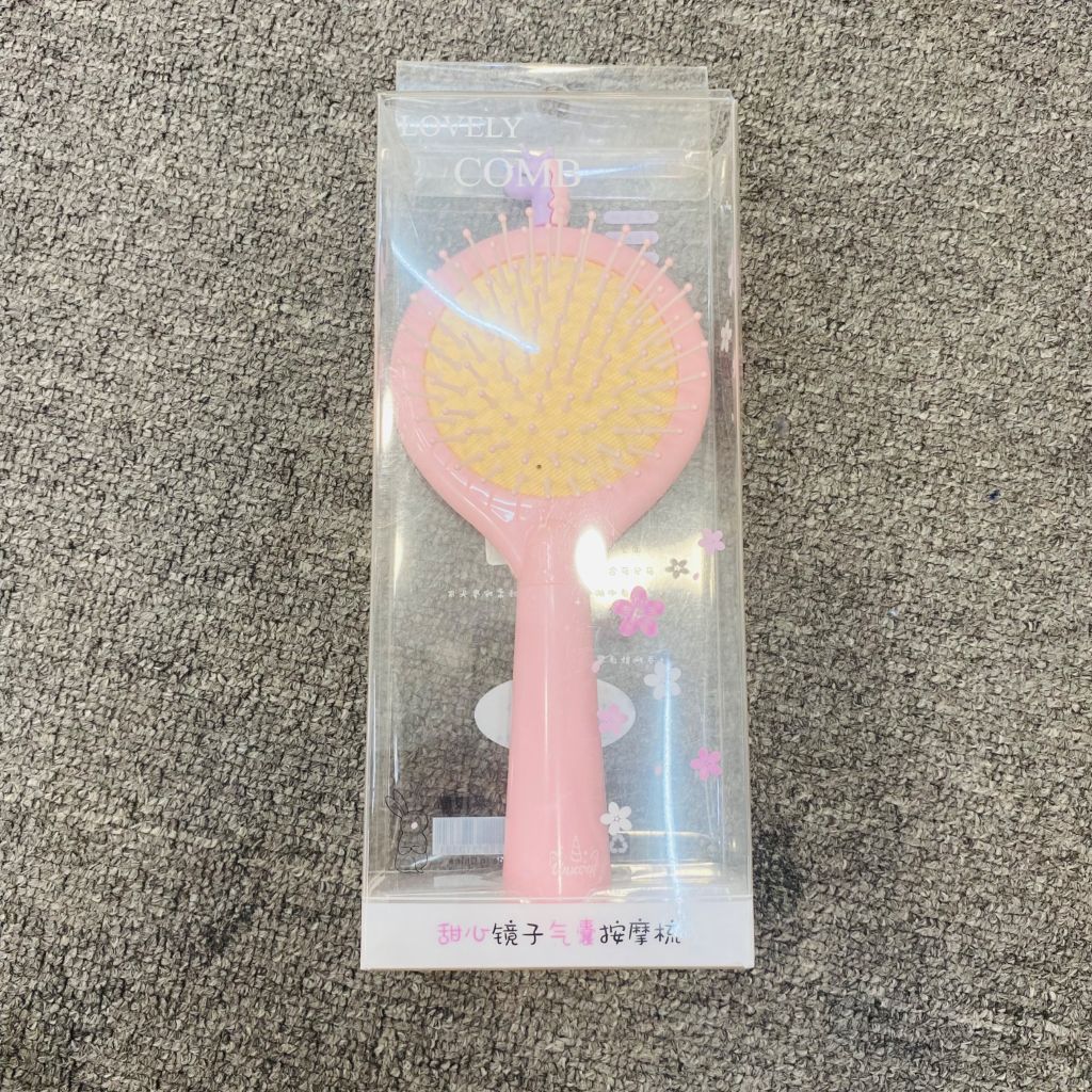 Lược Gỡ Rối Tròn Kèm Gương Kute