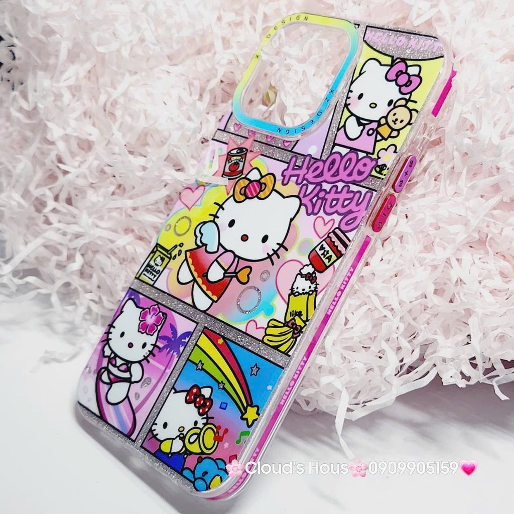 Case Ốp điện thoại iPhone Likgus Hello Kitty Kim Tuyến Bling Bling iPhone 12/13/14/15/Pro/Promax
