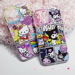 Case Ốp điện thoại iPhone Likgus Kuromi Hoạt hình Bling Bling iPhone 12/13/14/15/Pro/Promax