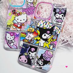 Case Ốp điện thoại iPhone Likgus Kuromi Hoạt hình Bling Bling iPhone 12/13/14/15/Pro/Promax