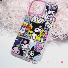Case Ốp điện thoại iPhone Likgus Kuromi Hoạt hình Bling Bling iPhone 12/13/14/15/Pro/Promax