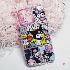 Case Ốp điện thoại iPhone Likgus Kuromi Hoạt hình Bling Bling iPhone 12/13/14/15/Pro/Promax