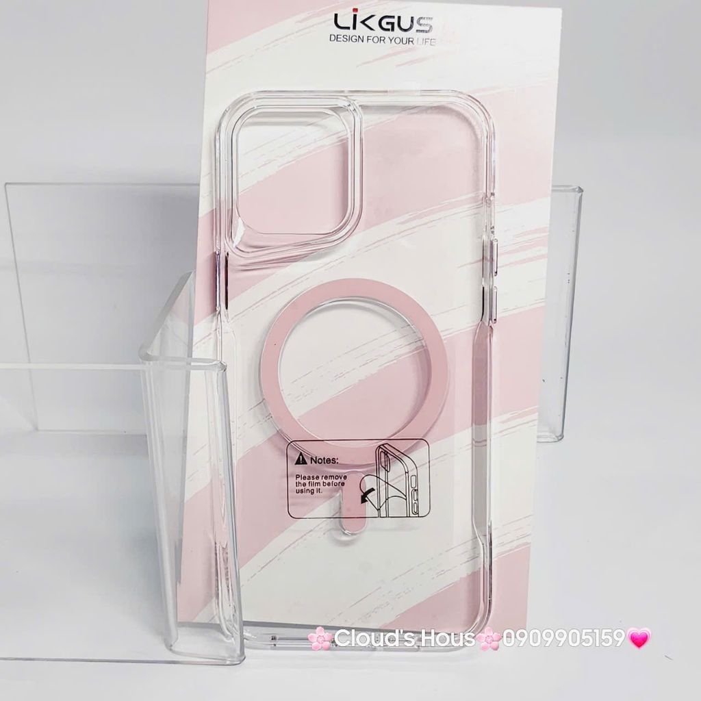 Case Ốp điện thoại iPhone Likgus Trong Magsafe Viền Màu Không Vàng iPhone 16/Pro/Promax