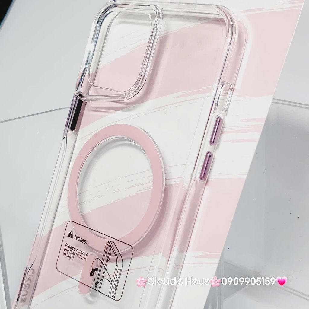 Case Ốp điện thoại iPhone Likgus Trong Magsafe Viền Màu Không Vàng iPhone 16/Pro/Promax