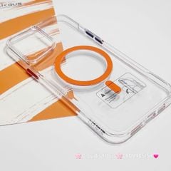 Case Ốp điện thoại iPhone Likgus Trong Magsafe Viền Màu Không Vàng iPhone 16/Pro/Promax