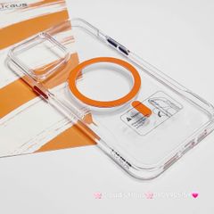 Case Ốp điện thoại iPhone Likgus Trong Magsafe Viền Màu Không Vàng iPhone 16/Pro/Promax