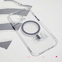 Case Ốp điện thoại iPhone Likgus Trong Magsafe Viền Màu Không Vàng iPhone 16/Pro/Promax