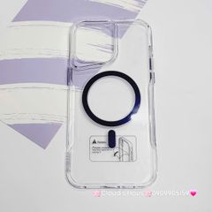 Case Ốp điện thoại iPhone Likgus Trong Magsafe Viền Màu Không Vàng iPhone 16/Pro/Promax