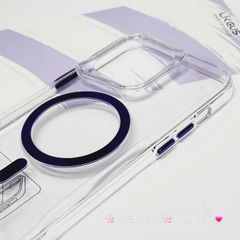 Case Ốp điện thoại iPhone Likgus Trong Magsafe Viền Màu Không Vàng iPhone 16/Pro/Promax