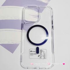 Case Ốp điện thoại iPhone Likgus Trong Magsafe Viền Màu Không Vàng iPhone 16/Pro/Promax