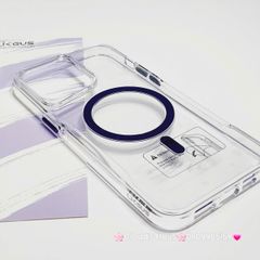 Case Ốp điện thoại iPhone Likgus Trong Magsafe Viền Màu Không Vàng iPhone 16/Pro/Promax