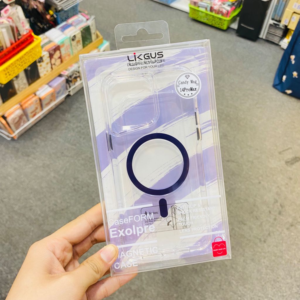 Case Ốp điện thoại iPhone Likgus Trong Magsafe Viền Màu Không Vàng iPhone 16/Pro/Promax