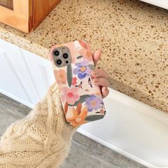 CASE IPHONE HOA nhiều Hoa Chất Nhám Da ( PHÔI LỤC GIÁC ) Chống Shock