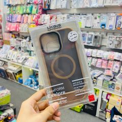 Case Ốp điện thoại iPhone Likgus Trong Nhám Magsafe Chống dựng  iPhone 16/Pro/Promax