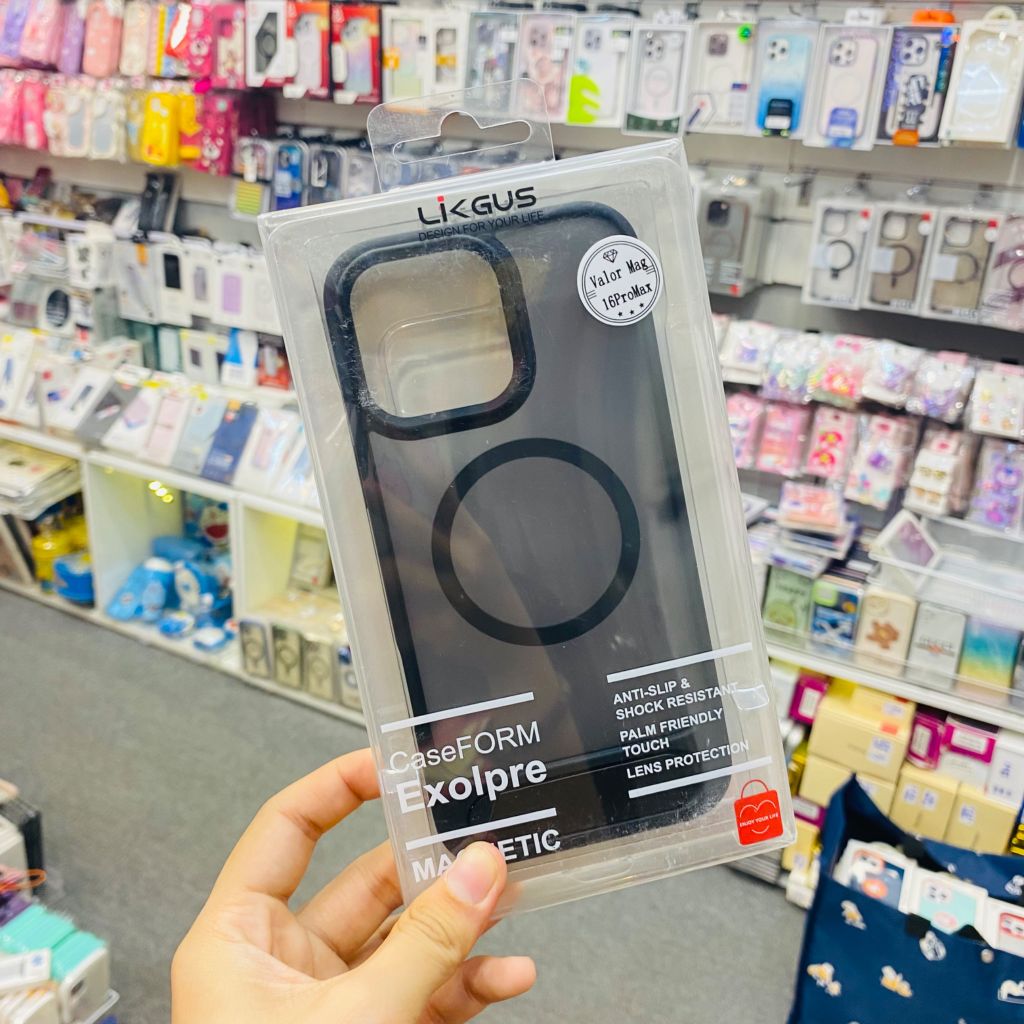 Case Ốp điện thoại iPhone Likgus Trong Nhám Magsafe Chống dựng  iPhone 16/Pro/Promax
