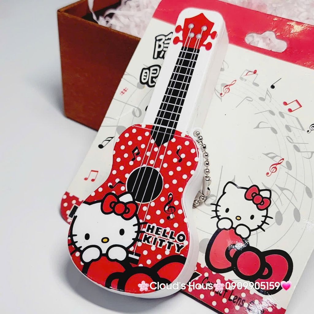 Hộp Đựng Contact Lens Hello Kitty Hình Cây Đàn