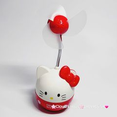 Quạt Cầm Tay - Để Bàn Hello Kitty Ú