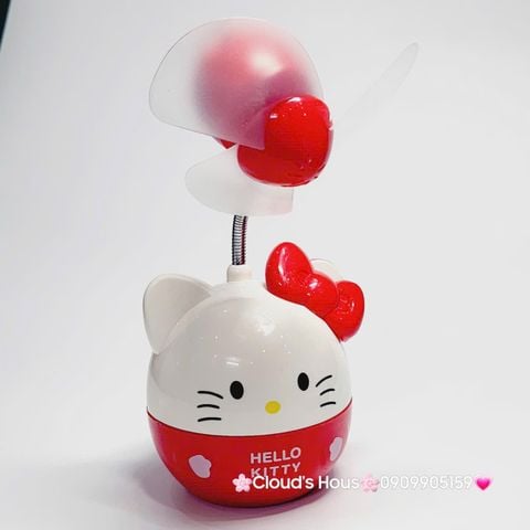Quạt Cầm Tay - Để Bàn Hello Kitty Ú