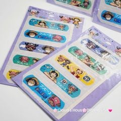 Băng keo cá nhân, dán vết thương Hello Kitty, Cú Mèo, Bọt Biển, One Piece,...