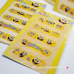 Băng keo cá nhân, dán vết thương Hello Kitty, Cú Mèo, Bọt Biển, One Piece,...