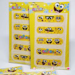 Băng keo cá nhân, dán vết thương Hello Kitty, Cú Mèo, Bọt Biển, One Piece,...