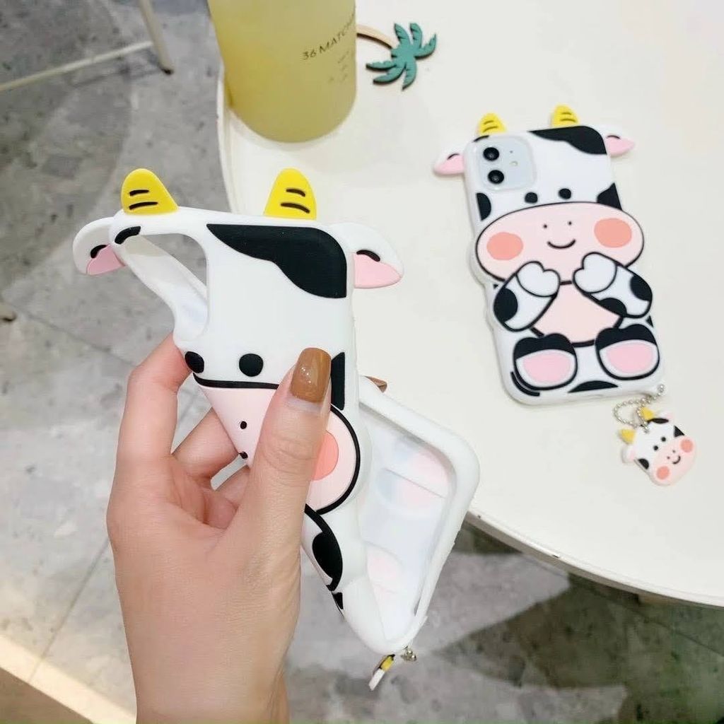 Case Ốp điện thoại iPhone Su dẻo Bò sữa Baby Sừng vàng iPhone 7/8/Plus/11/Xr/11Pro