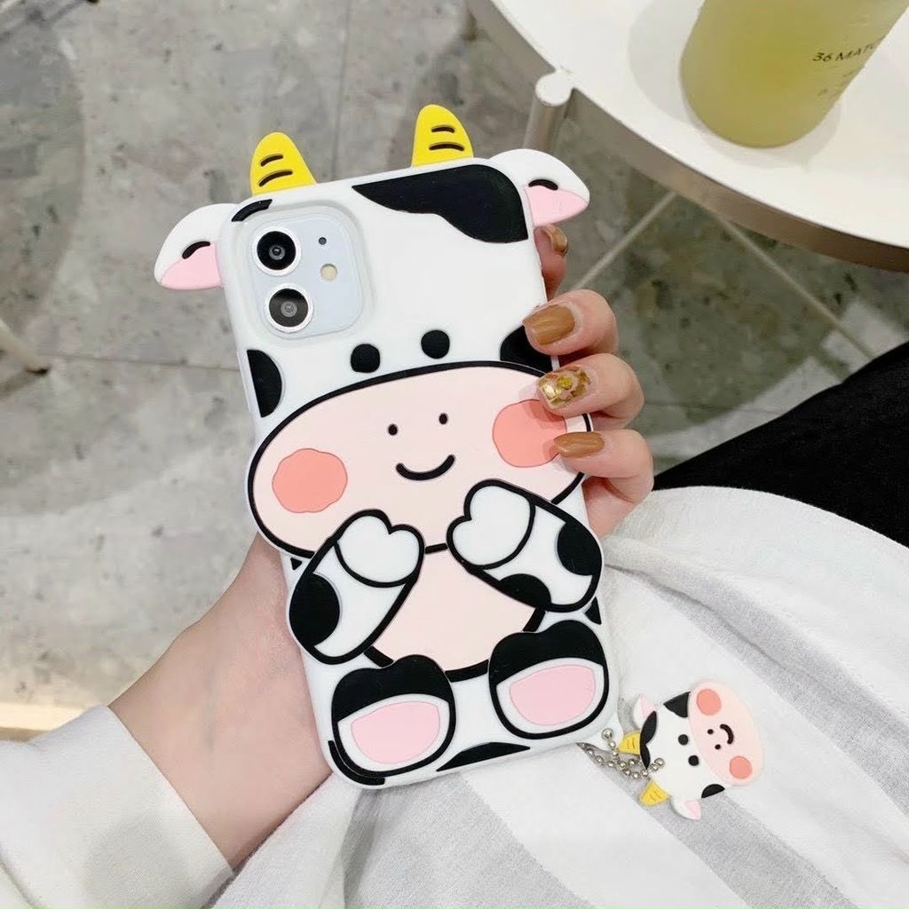 Case Ốp điện thoại iPhone Su dẻo Bò sữa Baby Sừng vàng iPhone 7/8/Plus/11/Xr/11Pro