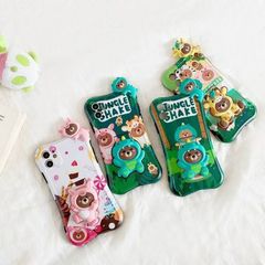 Case Ốp điện thoại iPhone Gấu line cosplay Chống dựng iPhone X/XSM11/11Pro/11Promax/12mini/12/12Pro/12Promax