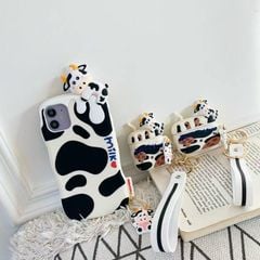 Case Ốp điện thoại iPhone BÒ SỮA SU DẺO nổi iPhone 7/8/Plus/X/Xs/XsMax/11/12/Pro/Promax