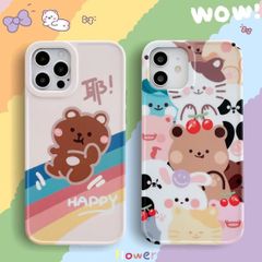 CASE IPHONE NHÁM BÓNG GẤU ANIMAL Form vuông